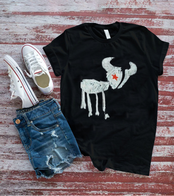 Wearetexans For All The Texans Bull Icon With Red Star T-Shirt