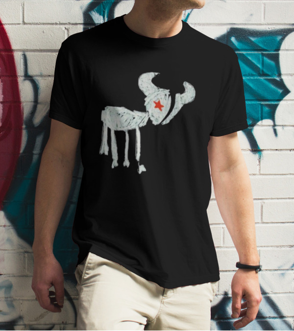 Wearetexans For All The Texans Bull Icon With Red Star T-Shirt