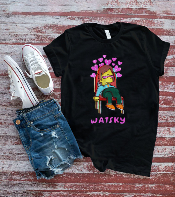 Simpson Watsky Bartsky Cartoon Character With Heart Symbols T-Shirt