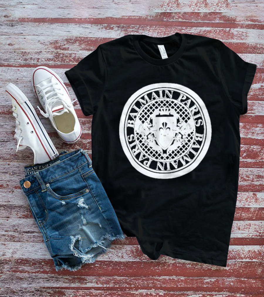 Balmain Paris Crest Emblem Coin T-Shirt