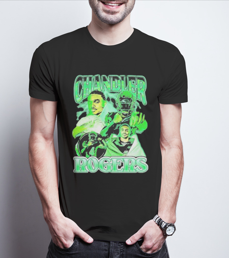 Chandler Rogers Vintage Lightweight Football Eagle Green T-Shirt