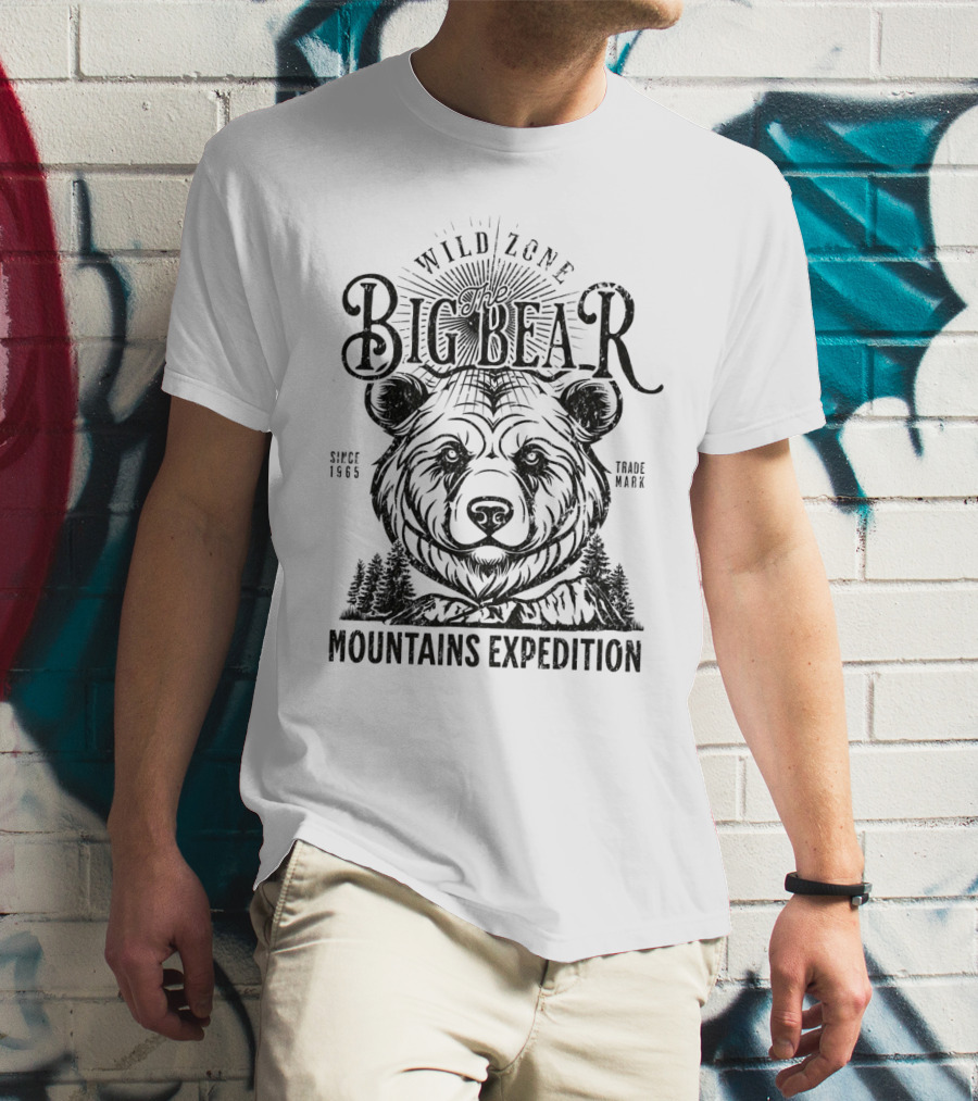 Wild Zone Big Bear Mountains Expedition Since 1965 Trademark T-Shirt