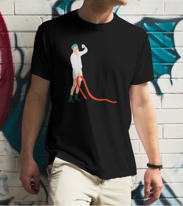 Septic Engineer Holding Beer With Hose T-Shirt