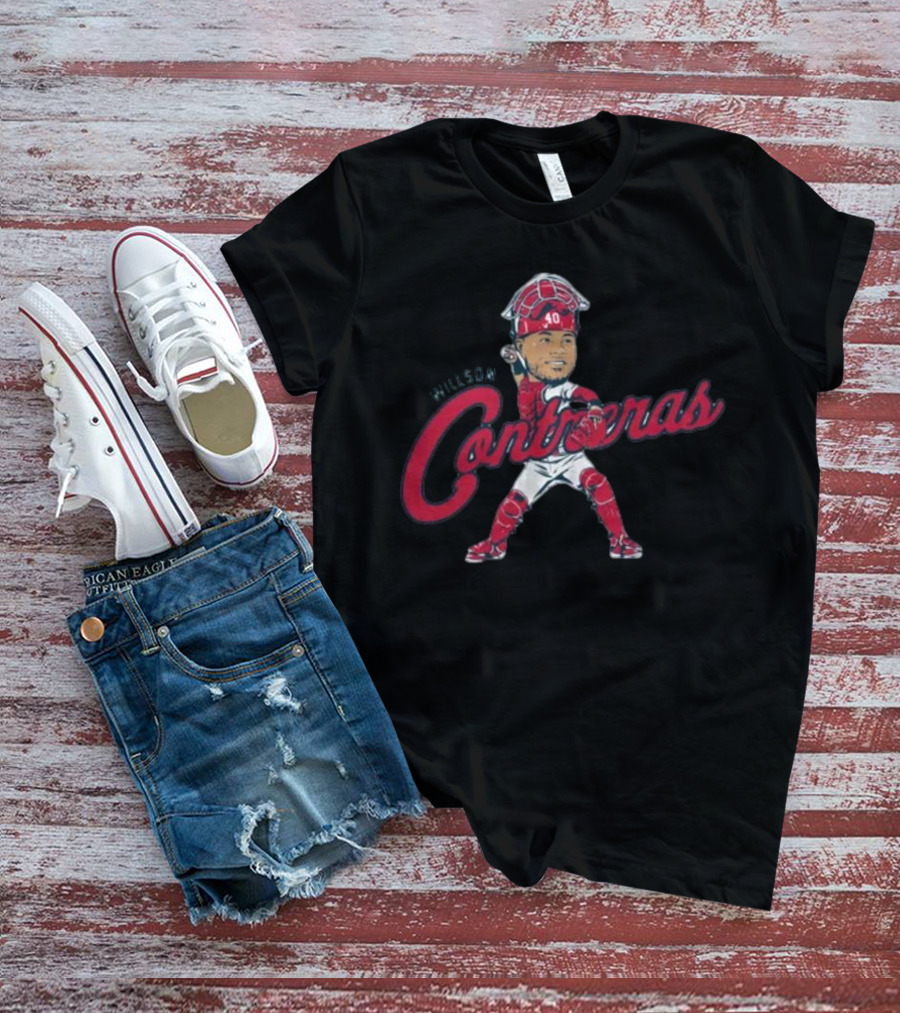 Willson Contreras Catcher Caricature 40 T-Shirt