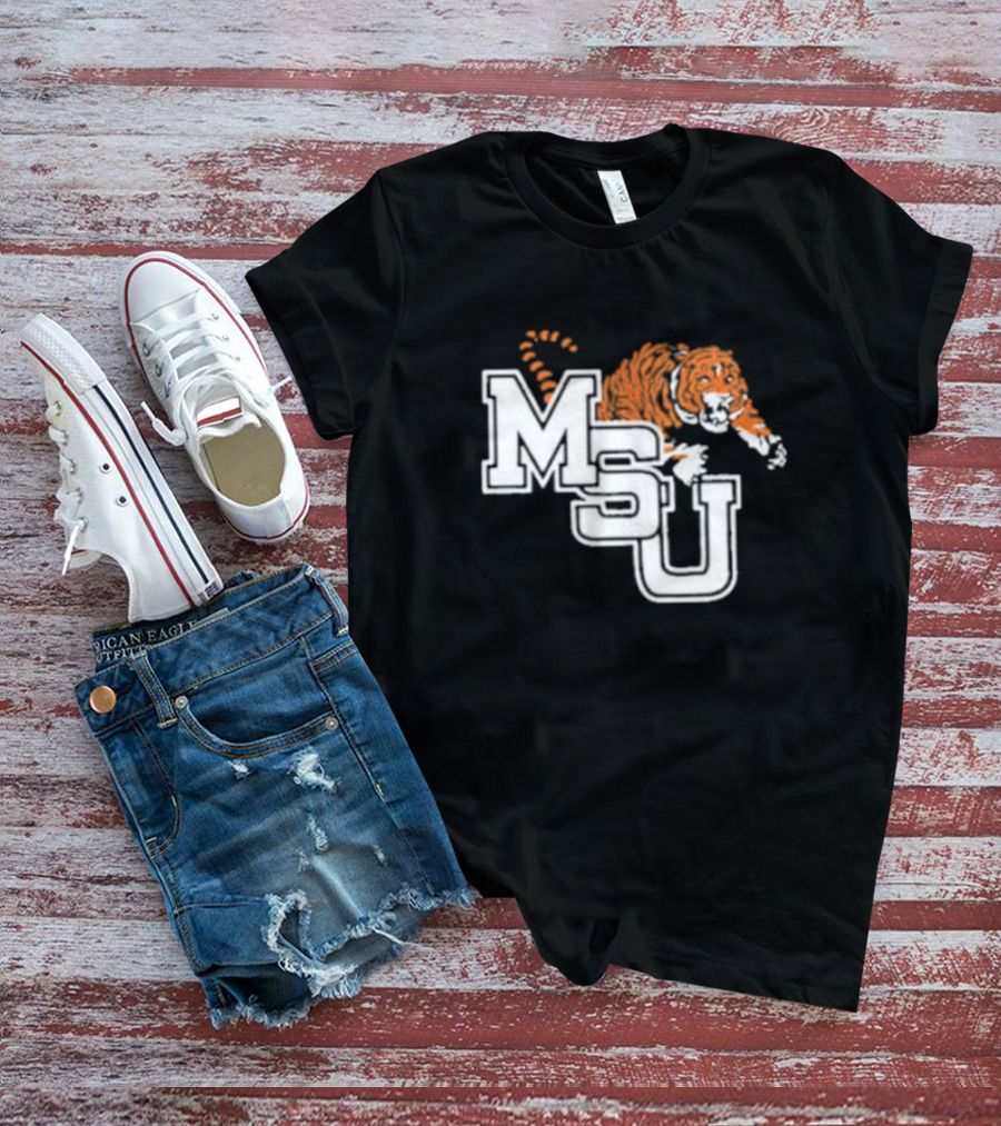 MSU Tiger Orange And White Tiger T-Shirt