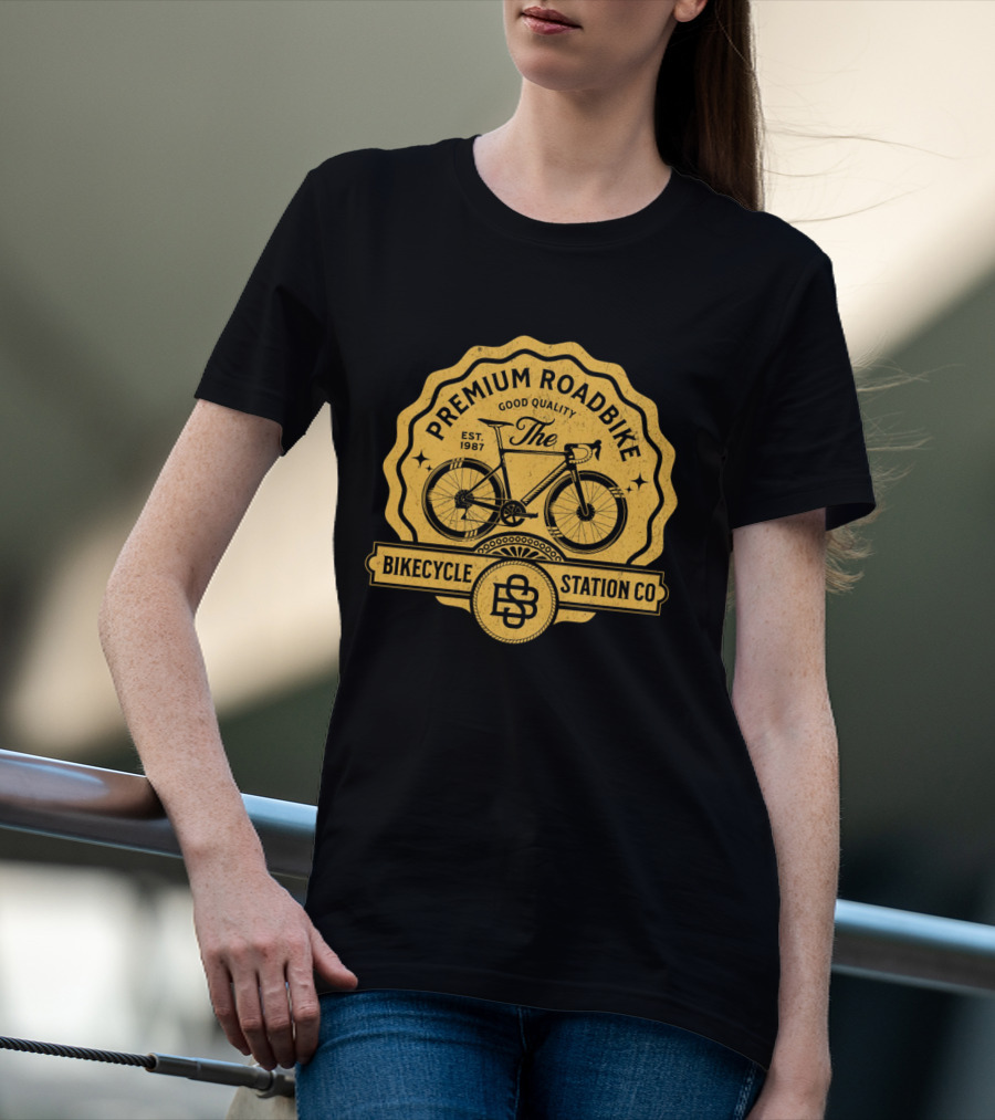 Premium Roadbike Good Quality Bikecycle Station Co. Est. 1987 T-Shirt