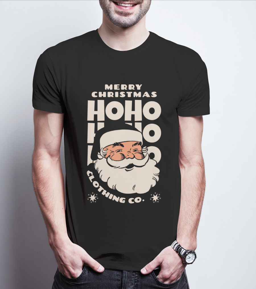 Merry Christmas Santa Claus Ho Ho Ho Clothing Co T-Shirt