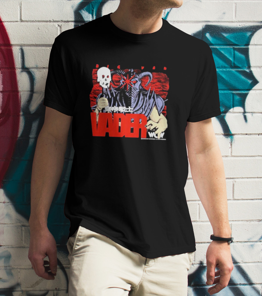 Big Van Vader WCW Skull Mask Japanese Text T-Shirt