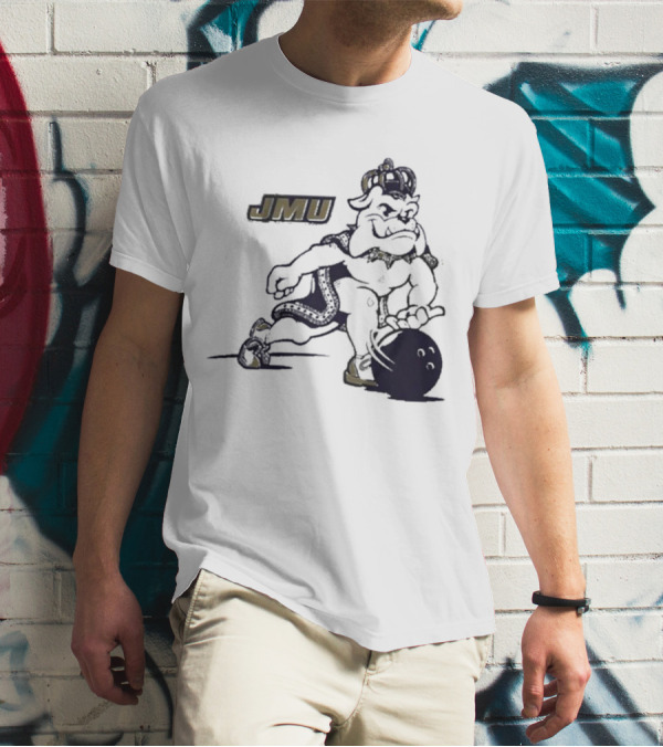 JMU Dukes Football Bowling Mascot T-Shirt