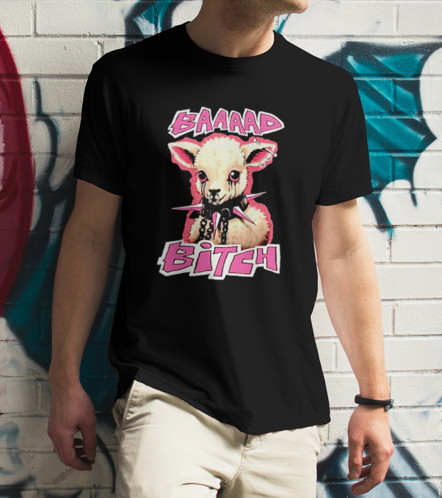 BAAAAD Bitch Sheep With Punk Rock T-Shirt