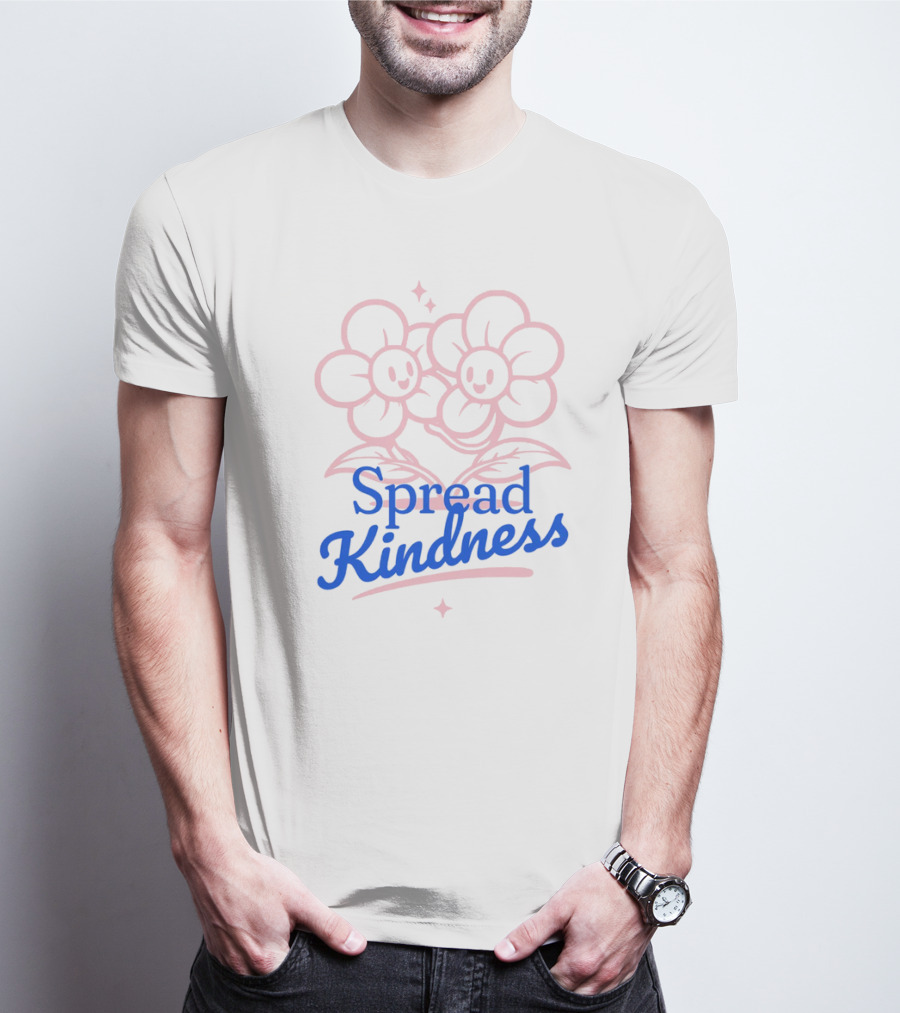 Spread Kindness Cute Smiling Flowers T-Shirt