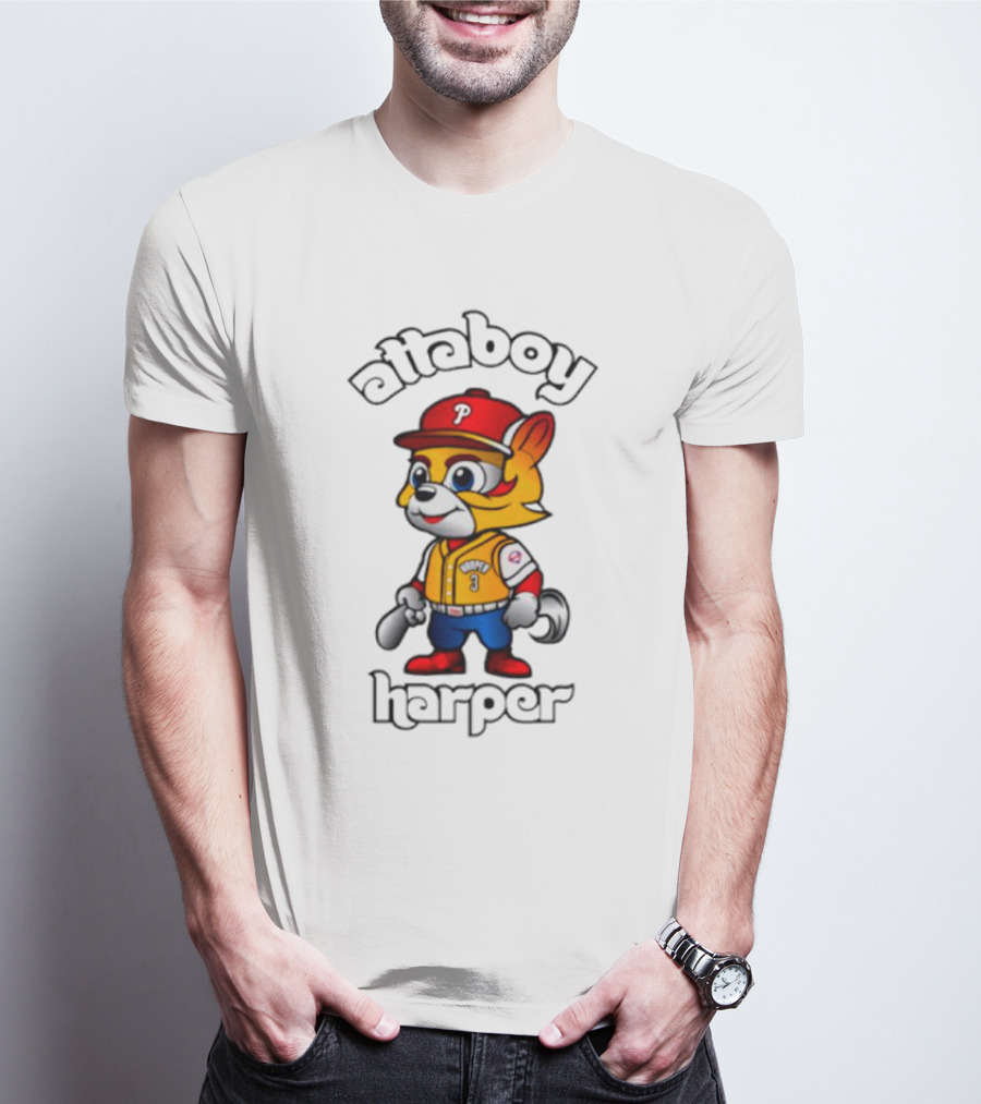 Atta Boy Bryce Harper Philly P Mascot Baseball Cartoon T-Shirt