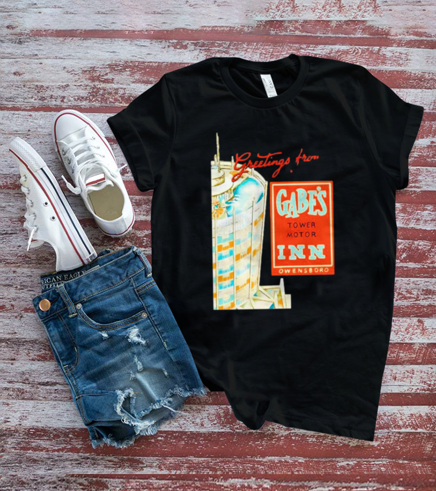 Greetings From Gabe's Tower Motor Inn Owensboro Retro Travel Souvenir T-Shirt