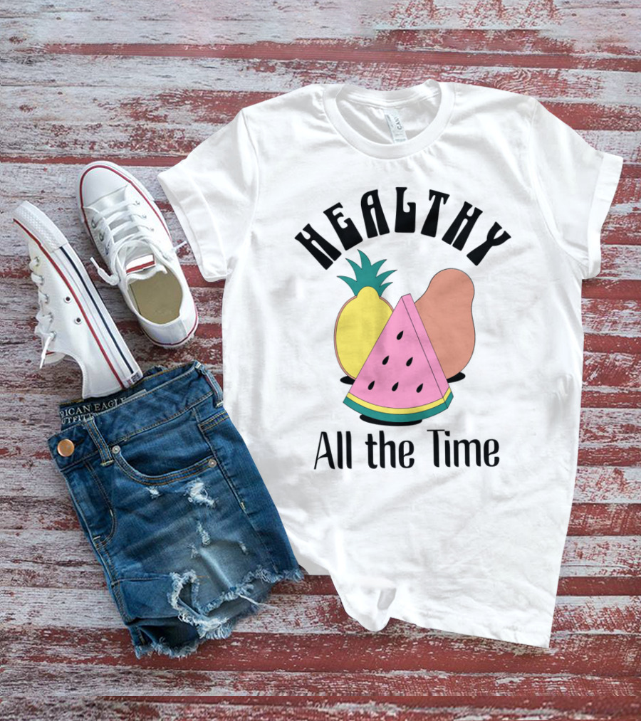 Healthy All The Time Watermelon Lemon Pear T-Shirt