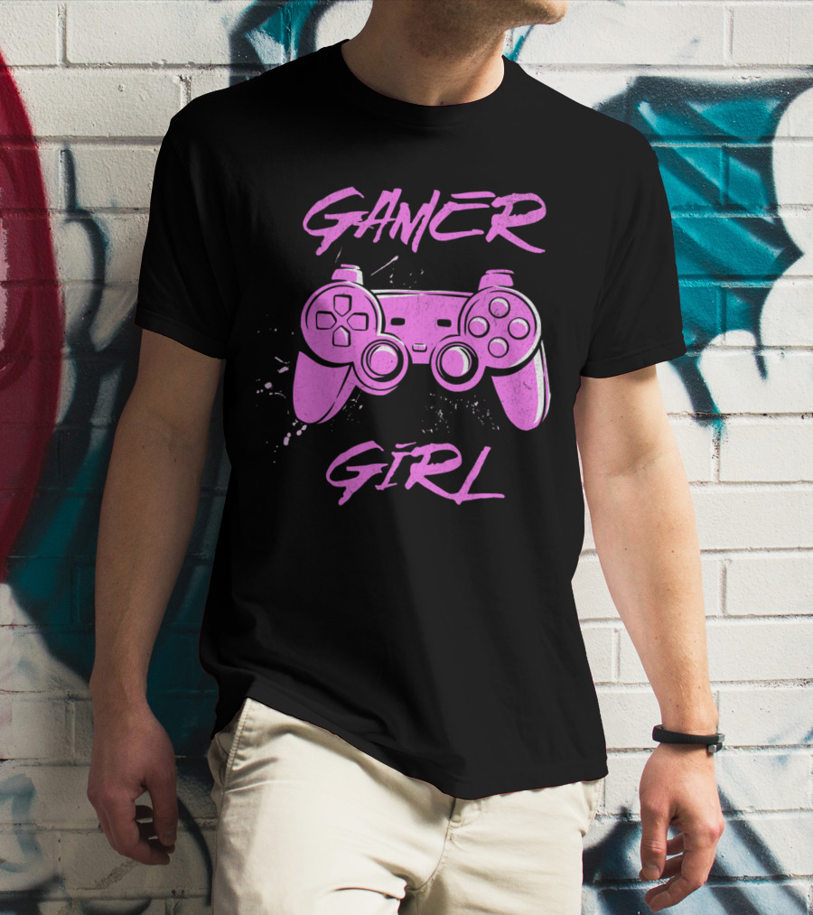Gamer Girl Pink Controller T-Shirt