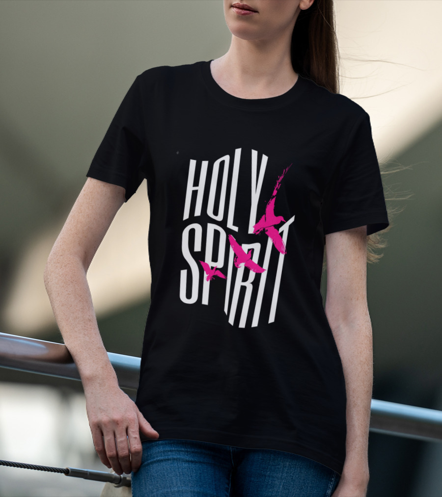 Holy Spirit Pink Birds Streetwear T-Shirt