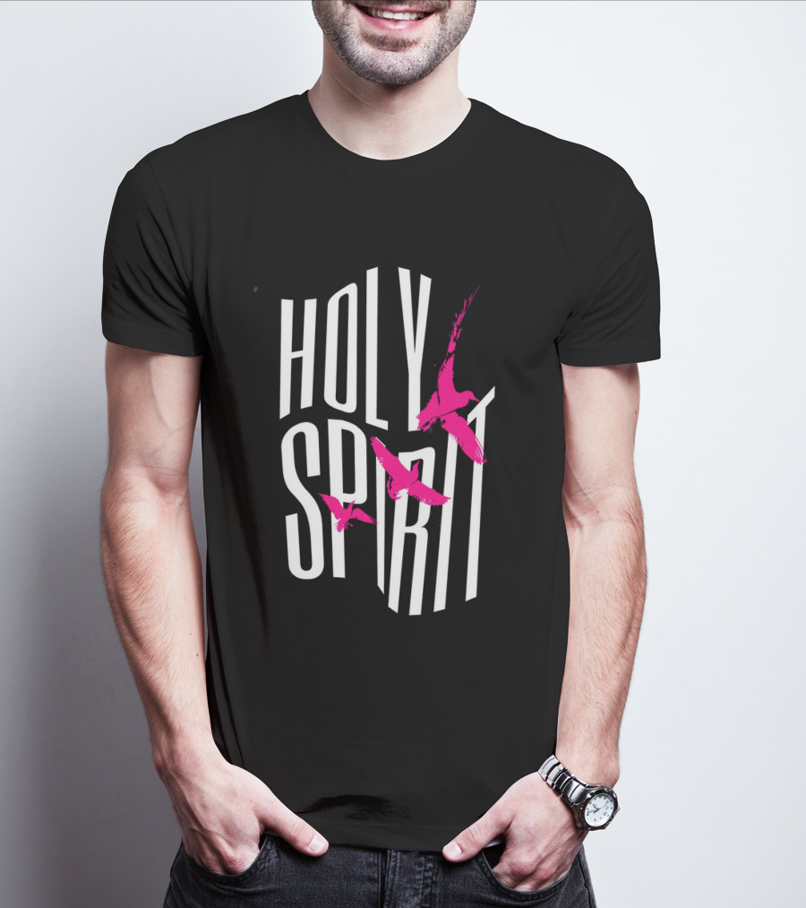 Holy Spirit Pink Birds Streetwear T-Shirt