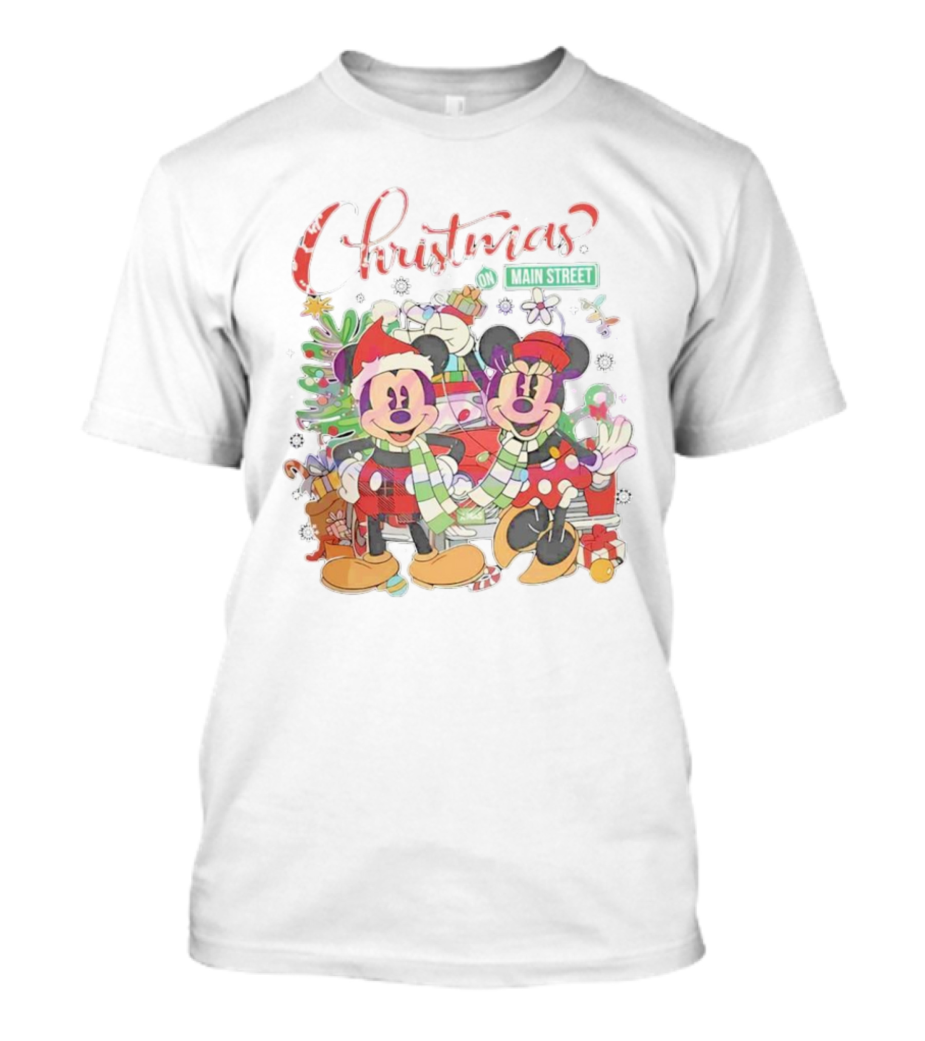Disney Mickey And Minnie Christmas On Main Street Holiday Magic T-Shirt