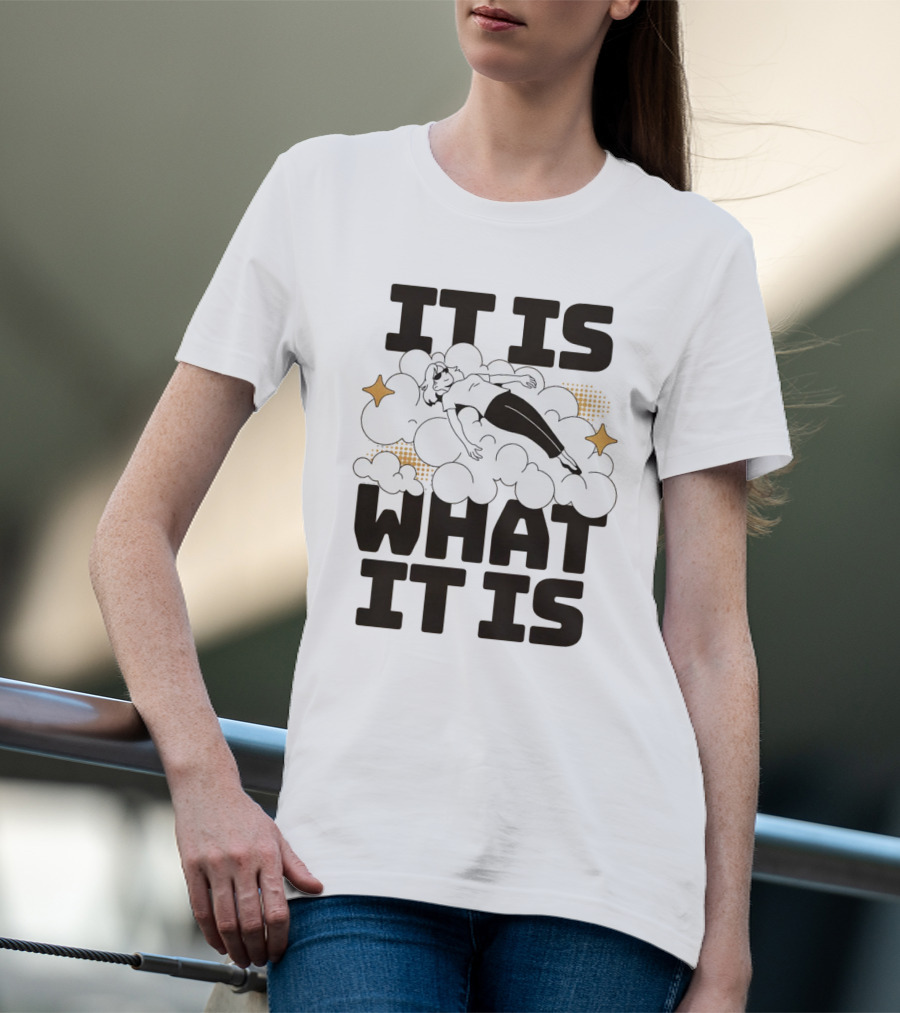 IT IS WHAT IT IS Clouds And Stars Relaxed Figure T-Shirt