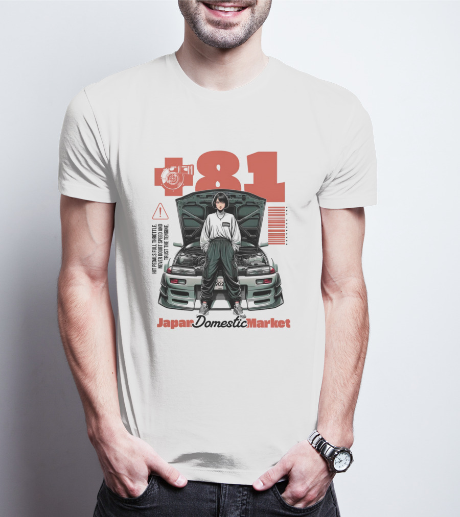 81 Japan Domestic Market Warning Import High Torque T-Shirt