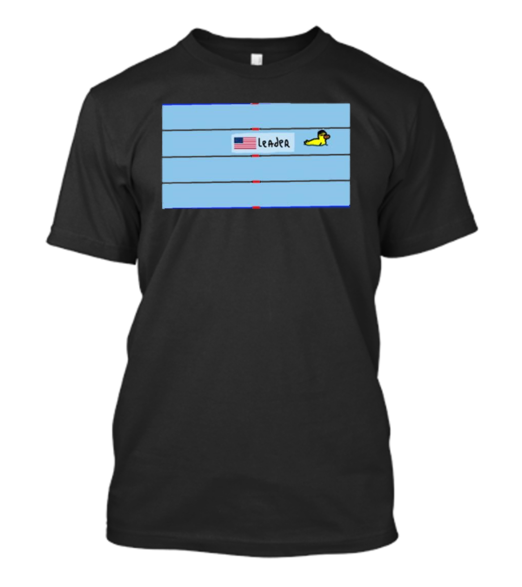 Katie Ledecky Leader Swimming Pool USA Flag Duck T-Shirt
