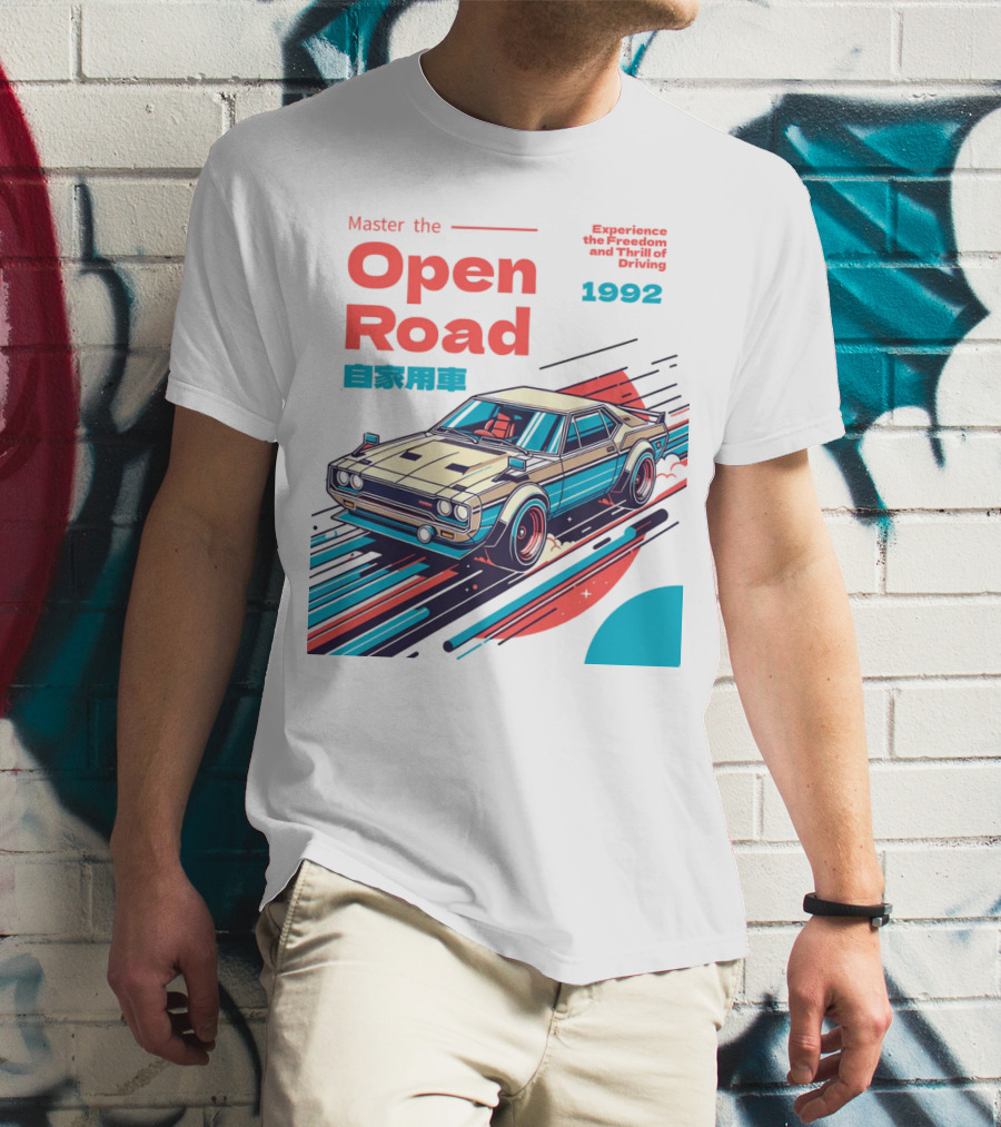 Master The Open Road 1992 Experience The Freedom And Thrill Of Driving Japan Car T-Shirt