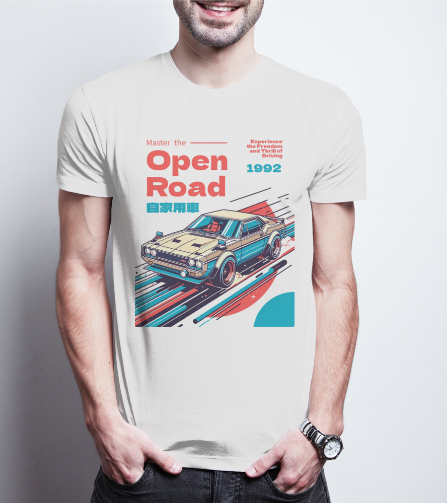 Master The Open Road 1992 Experience The Freedom And Thrill Of Driving Japan Car T-Shirt
