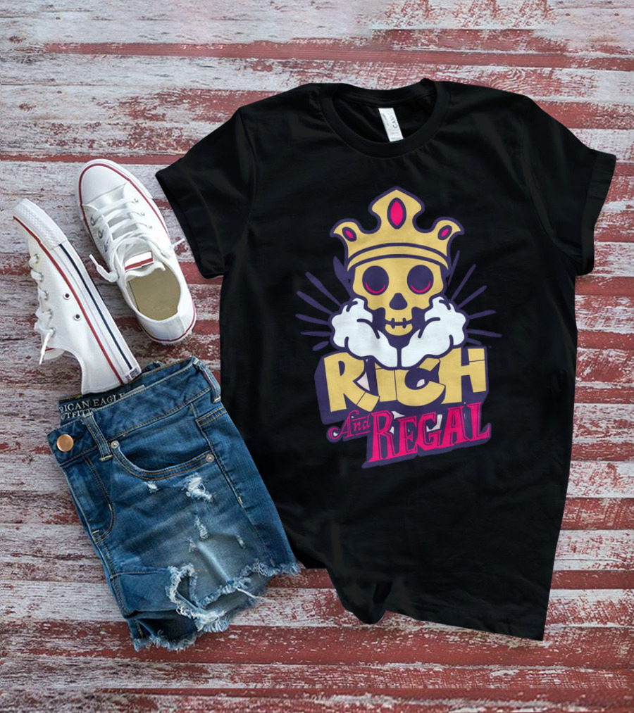Rich And Regal Skull With Crown Icon T-Shirt