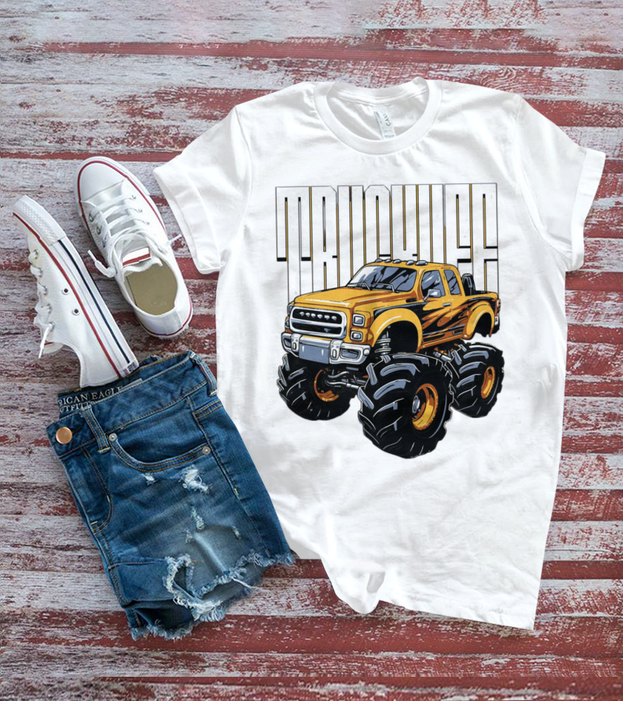 Trucklife Adventure Never Slowing Down Monster Truck T-Shirt