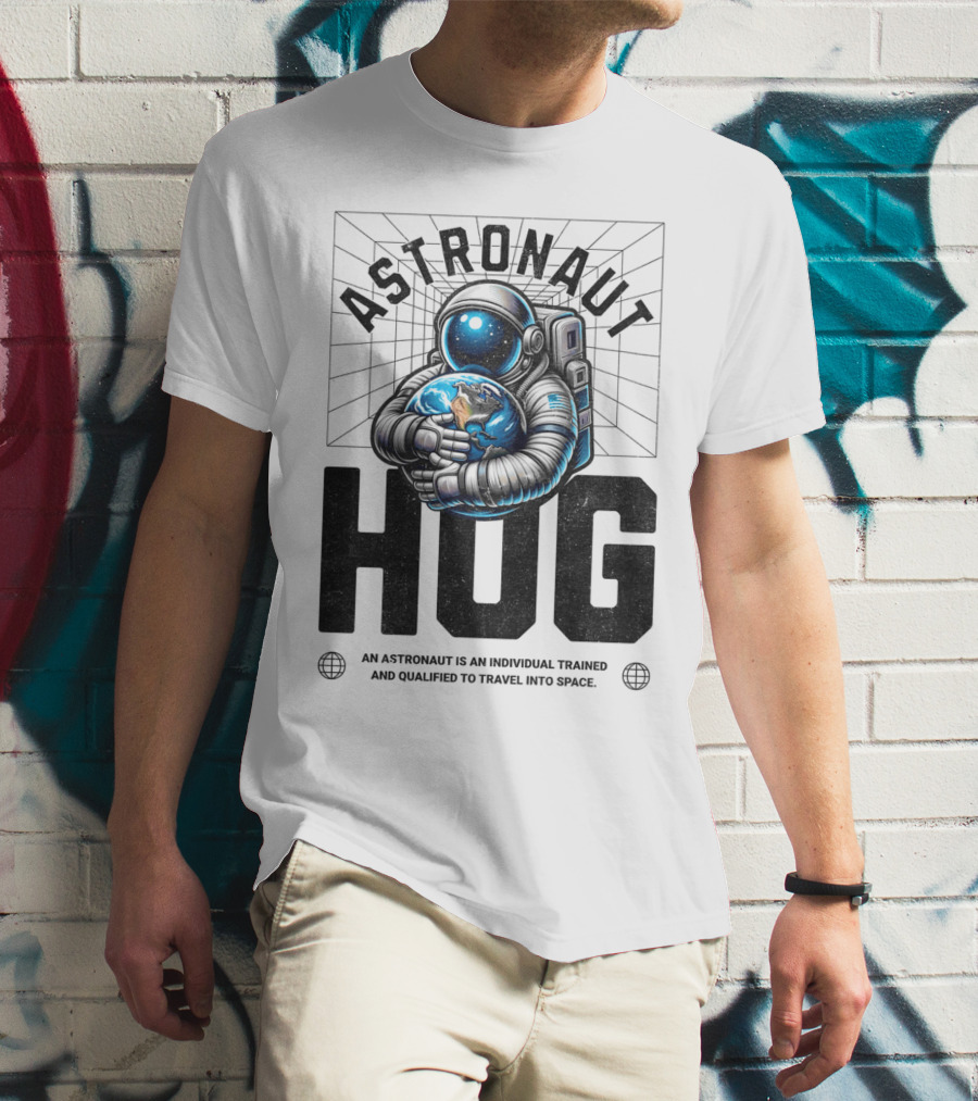 Astronaut Hug Earth Embrace Space Travel Qualification T-Shirt
