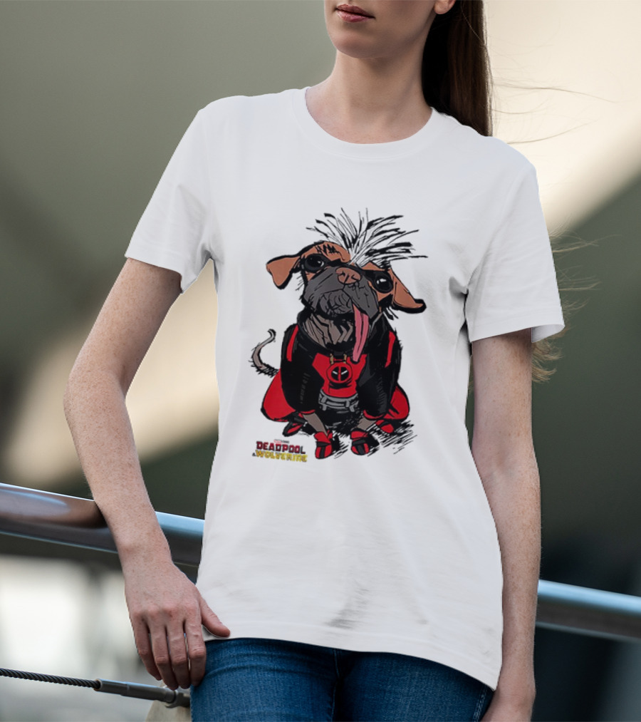 Retro 70 Wolverine Sketchy Dogpool Comic T-Shirt