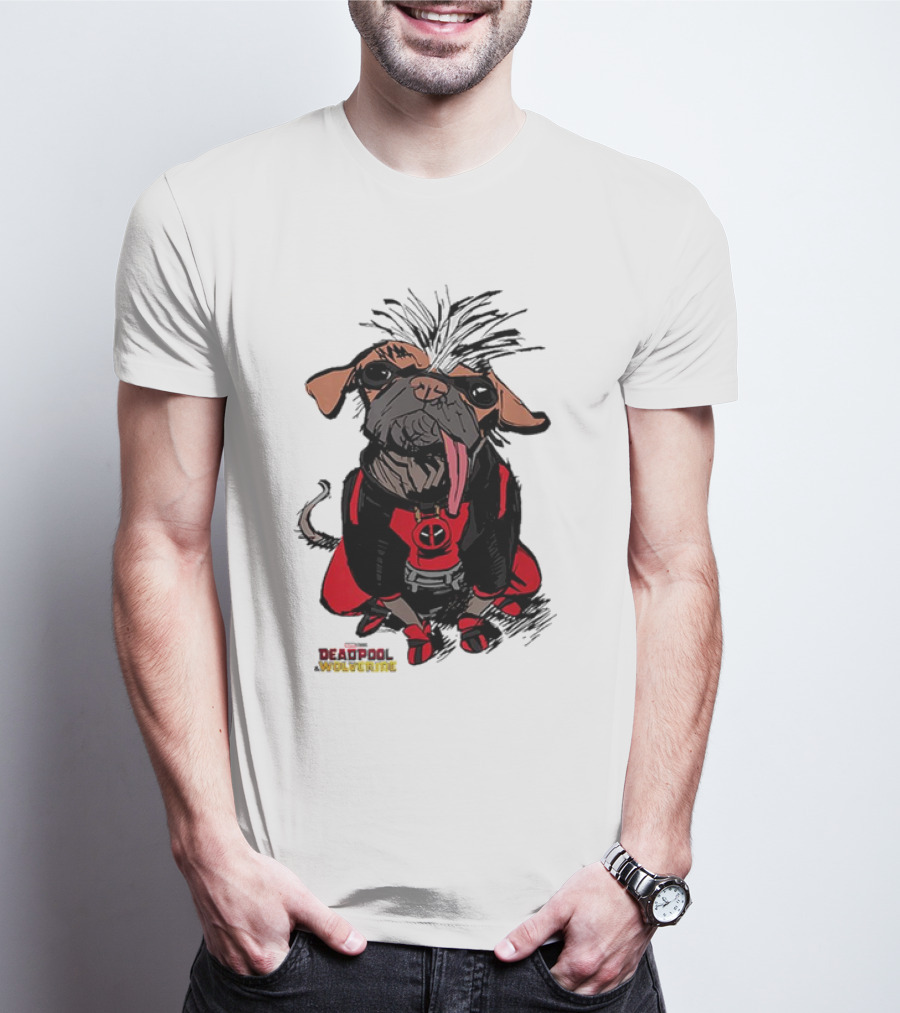 Retro 70 Wolverine Sketchy Dogpool Comic T-Shirt
