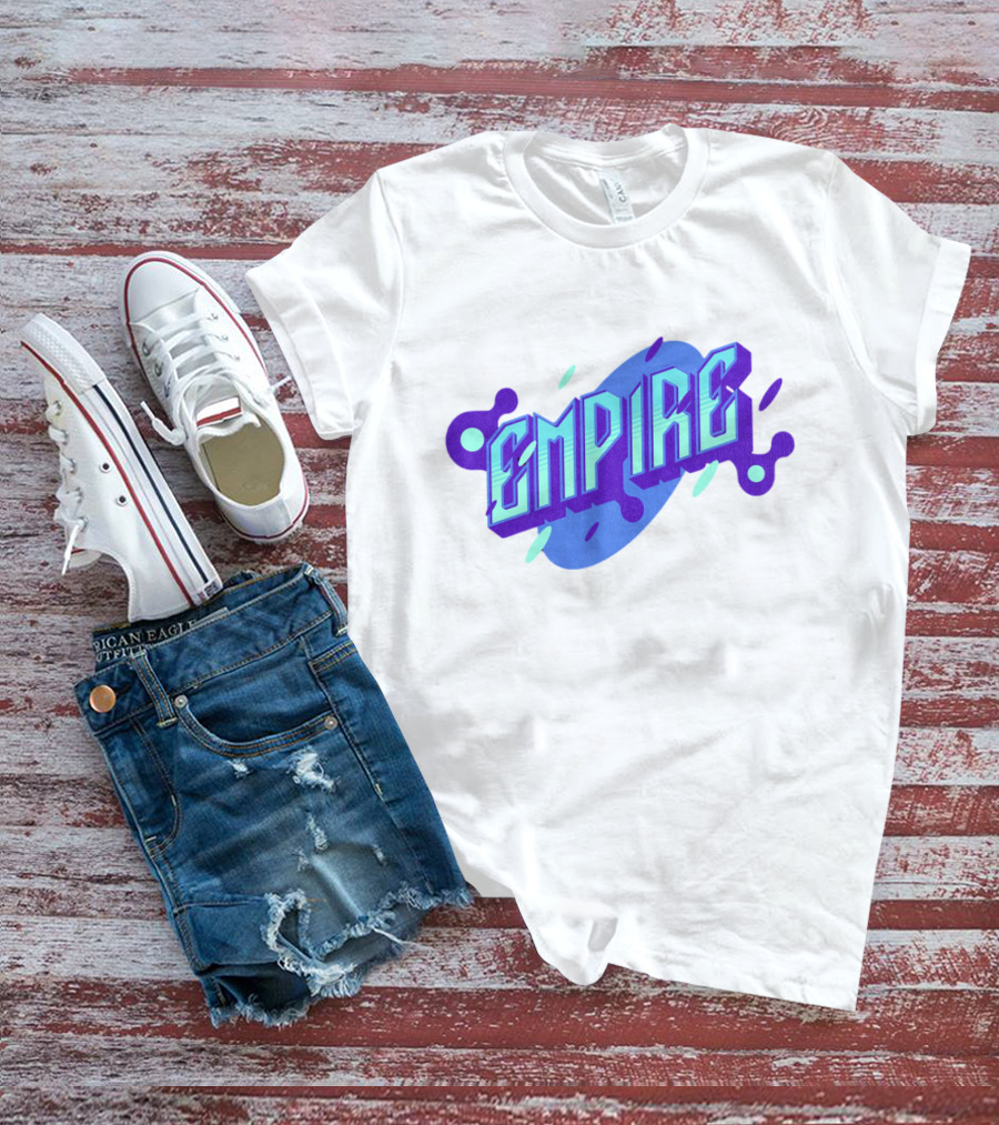 Empire Bold Neon Blue Purple T-Shirt