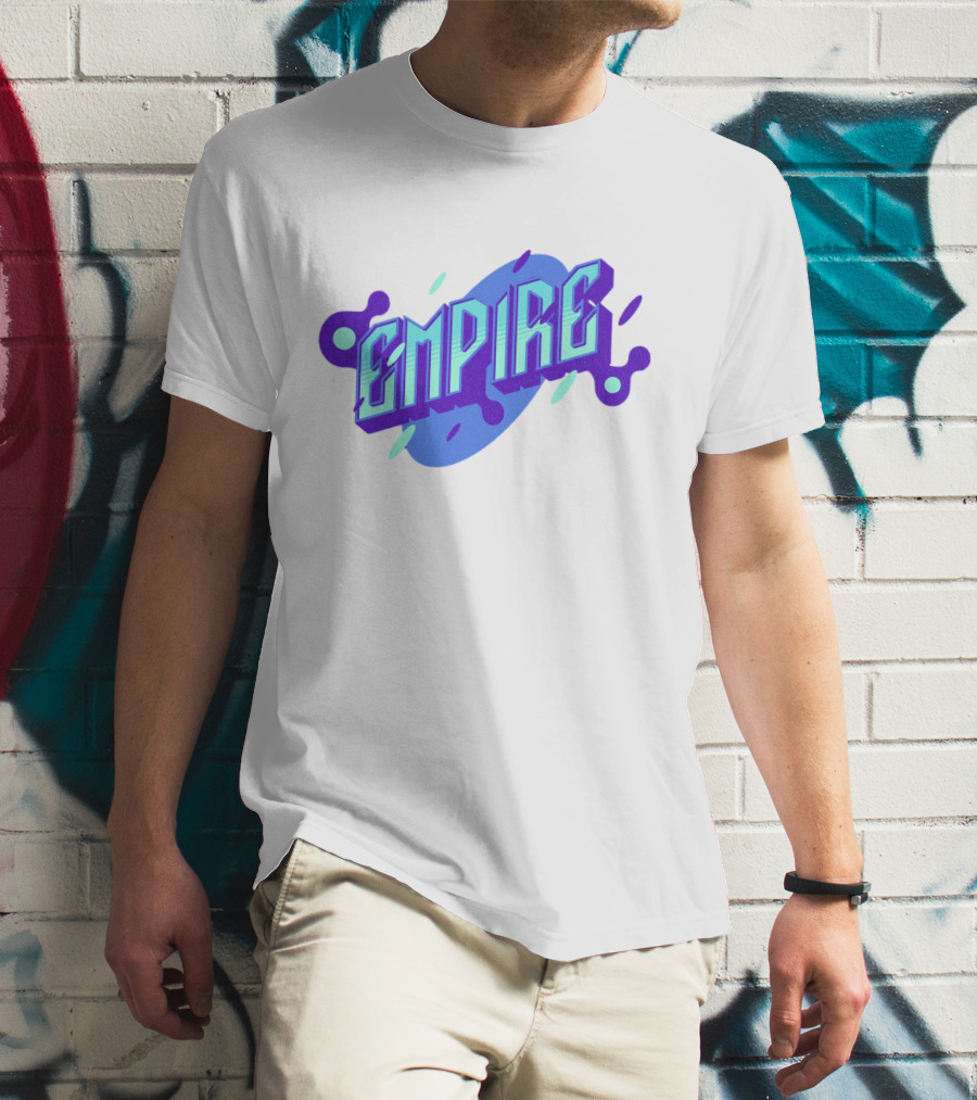 Empire Bold Neon Blue Purple T-Shirt