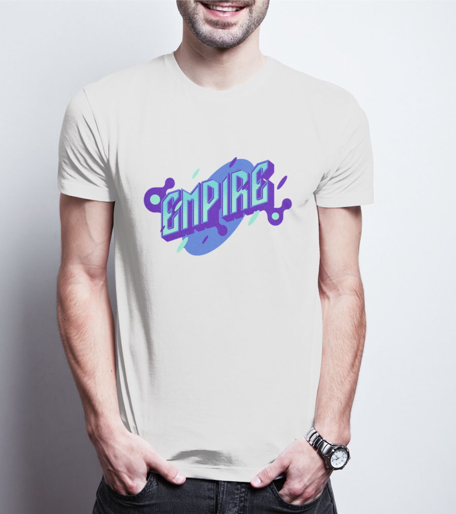 Empire Bold Neon Blue Purple T-Shirt