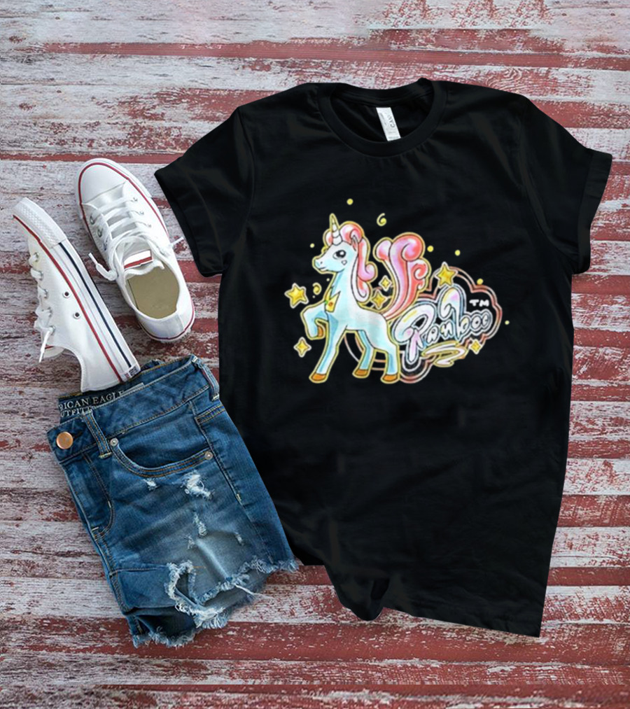 Ranboo TM Unicorn With Stars And Pink Mane T-Shirt