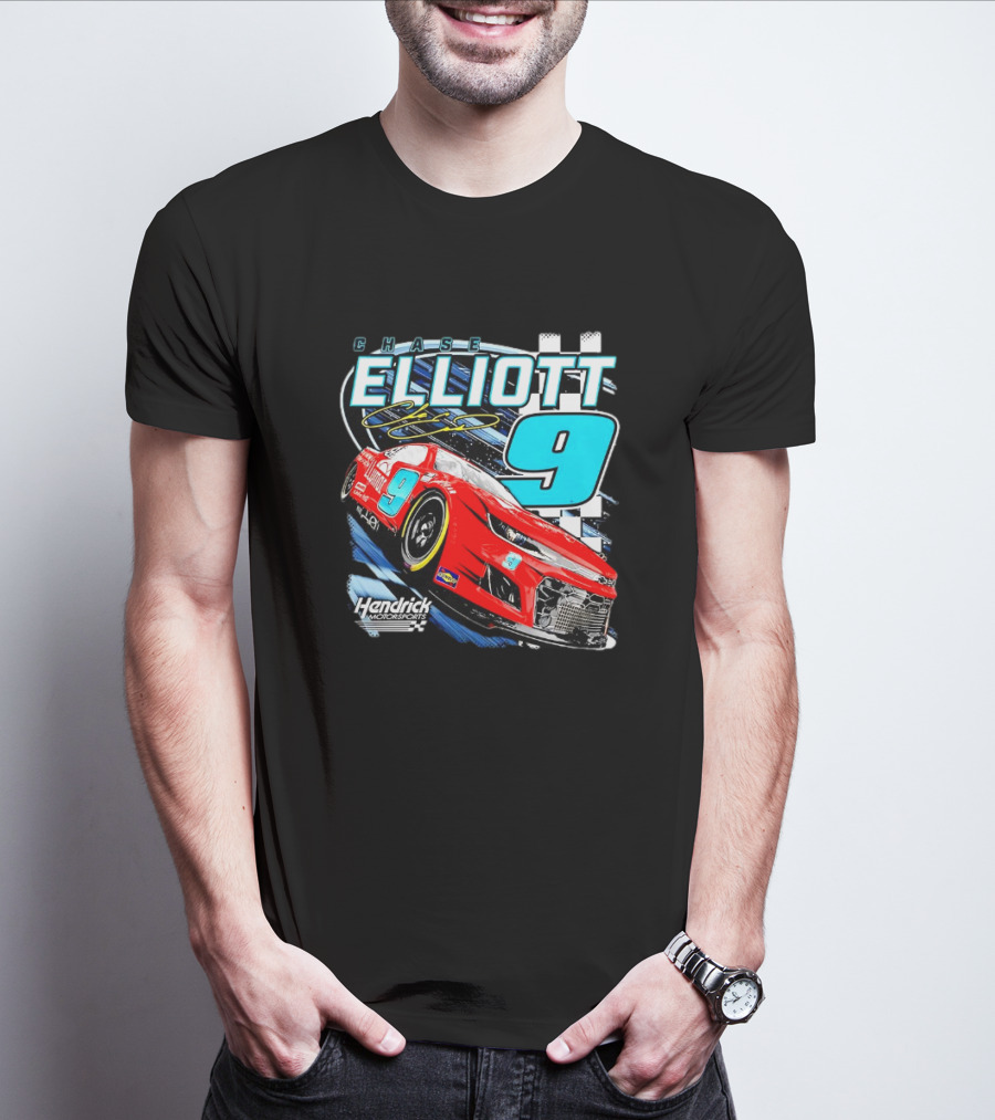 Chase Elliott Hendrick Motorsports No. 9 Racing Car T-Shirt