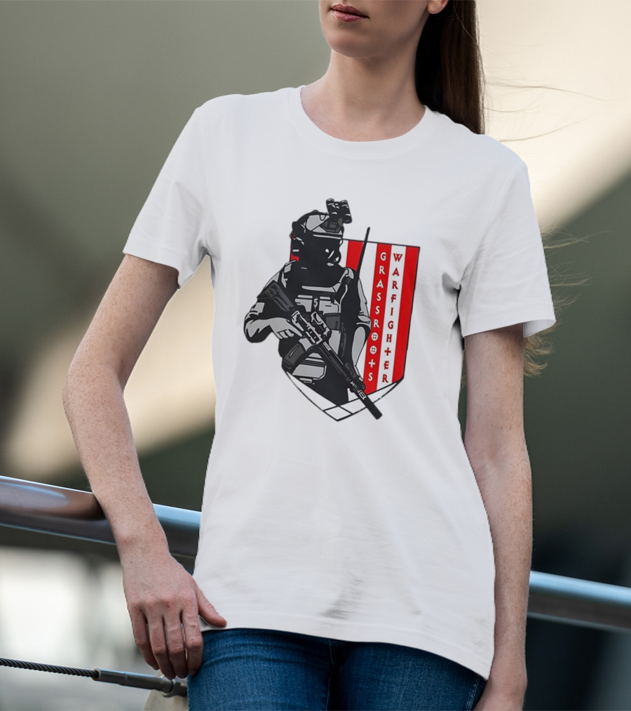 Grassroots Warfighter Tactical Operator Shield T-Shirt