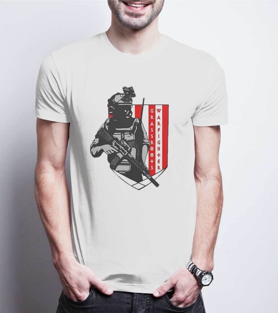 Grassroots Warfighter Tactical Operator Shield T-Shirt