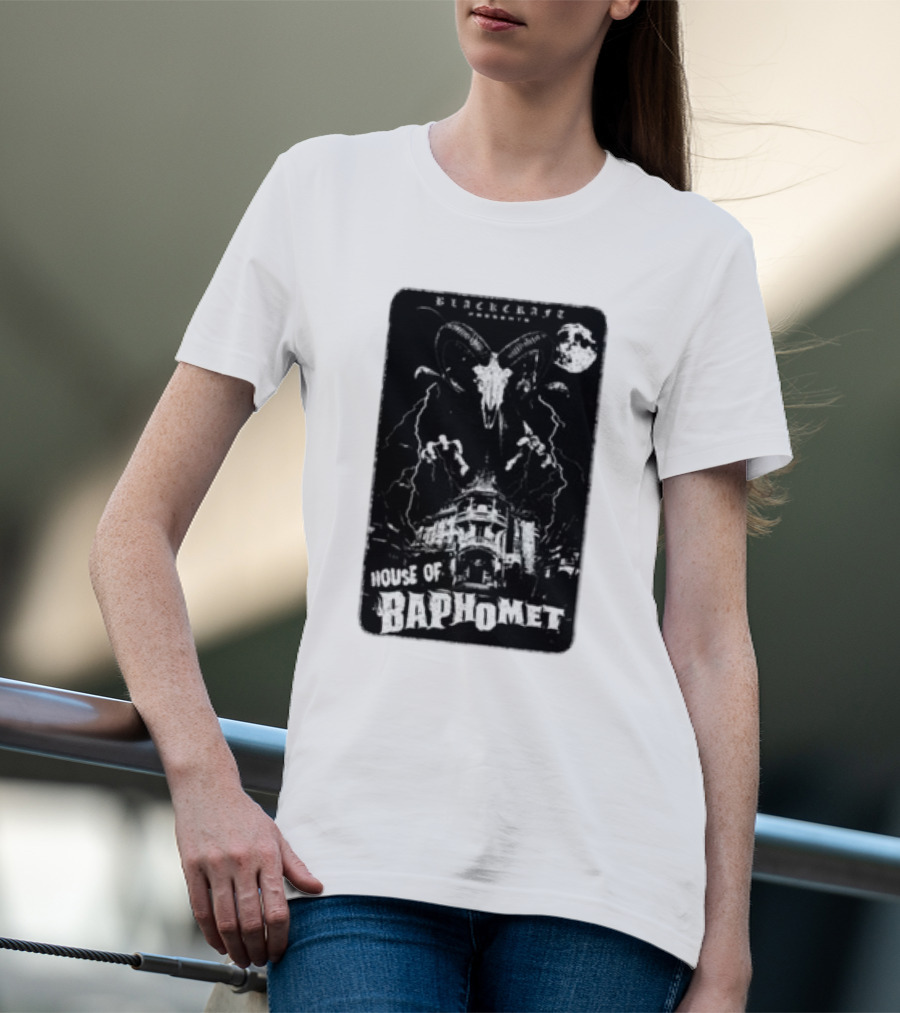Blackcraft Cult House Of Baphomet Gothic Moon T-Shirt