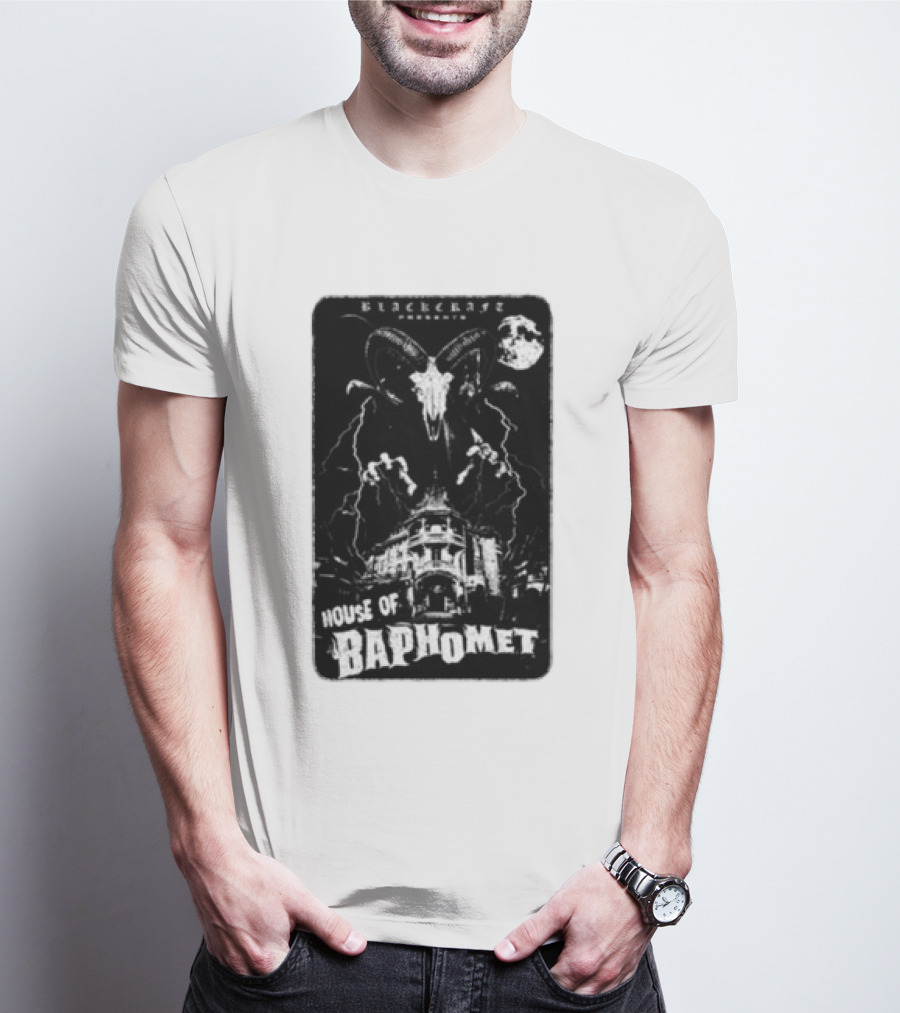 Blackcraft Cult House Of Baphomet Gothic Moon T-Shirt