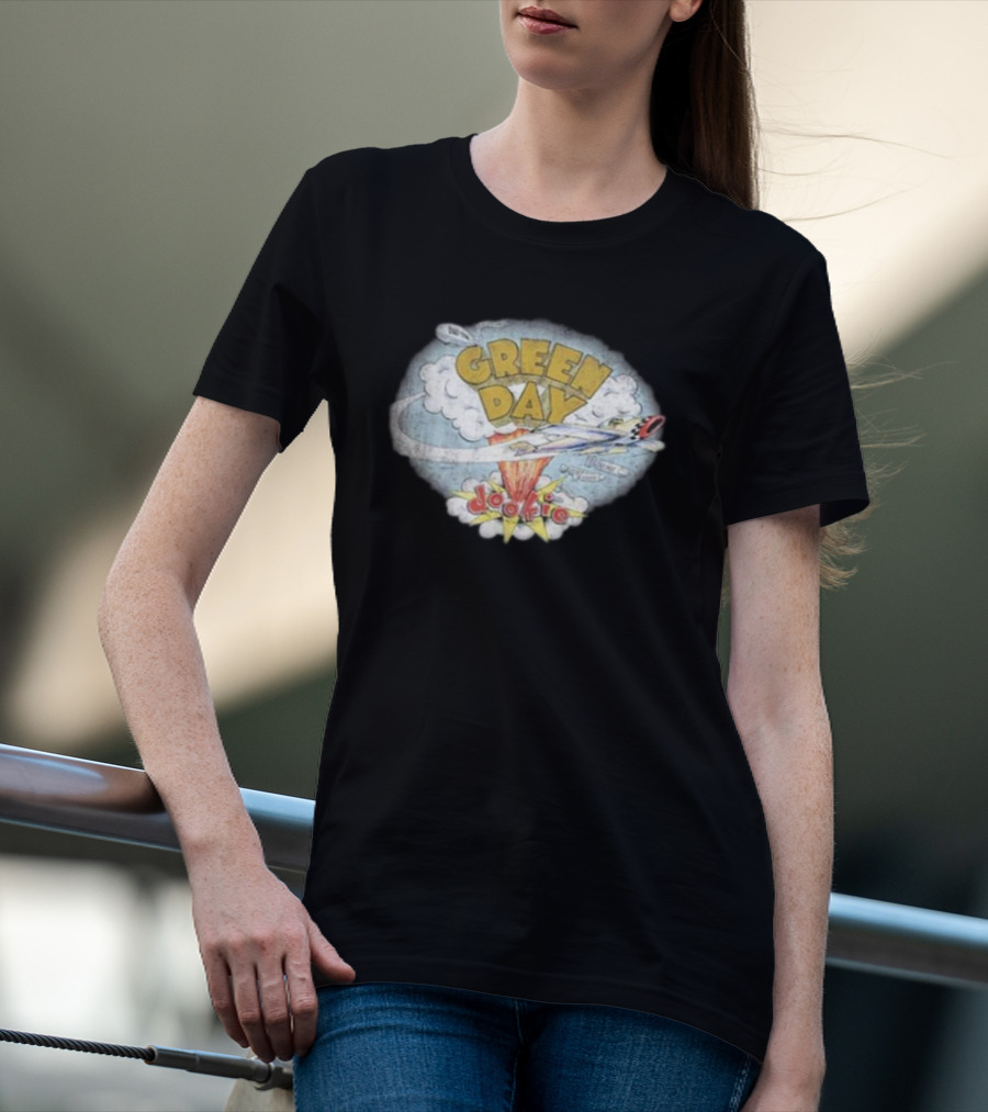 Green Day Dookie Cloud Bomb Plane T-Shirt