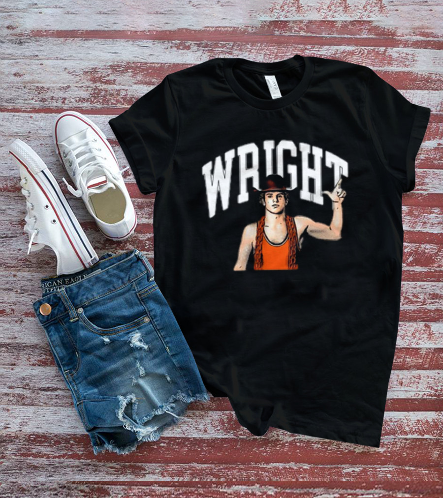 Wright 165 Cowboy Wrestler With Hat And Chain T-Shirt