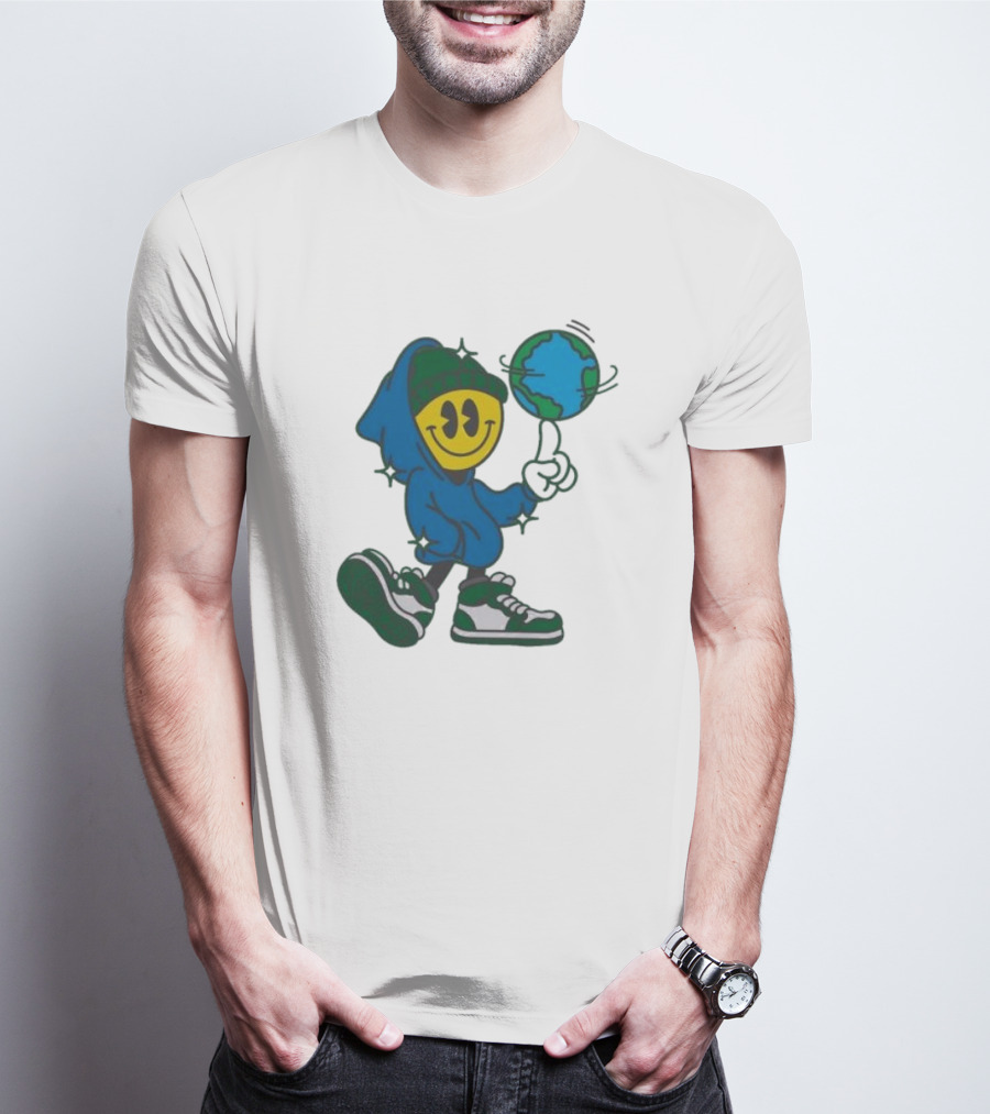 Connor Price Globe Spinner Smiley Face Hoodie Sneakers Planet T-Shirt