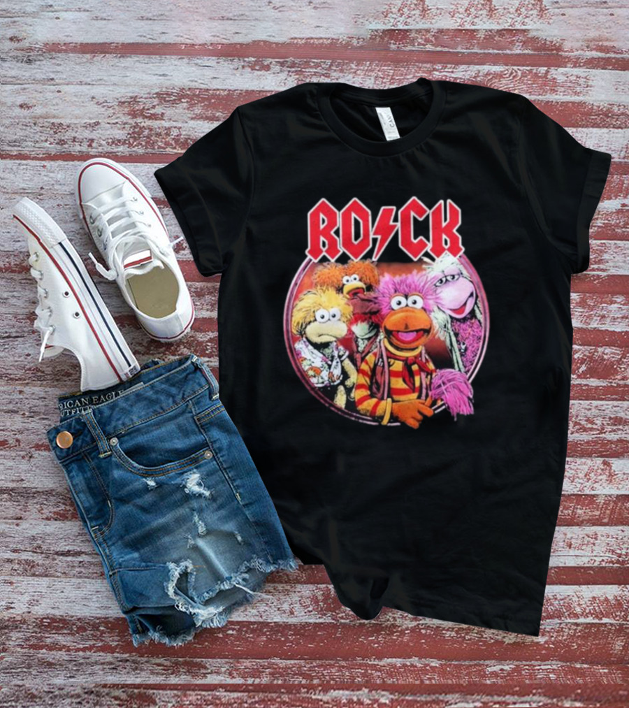 Jim Henson Fraggle Rock Characters With Iconic Rock Styling T-Shirt