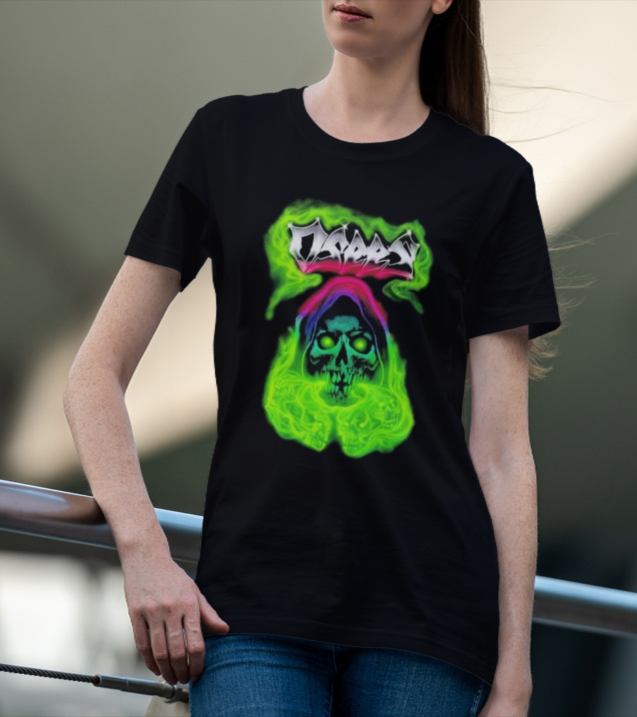 Osees X Chad Helsinki Ghost Neon Skull T-Shirt