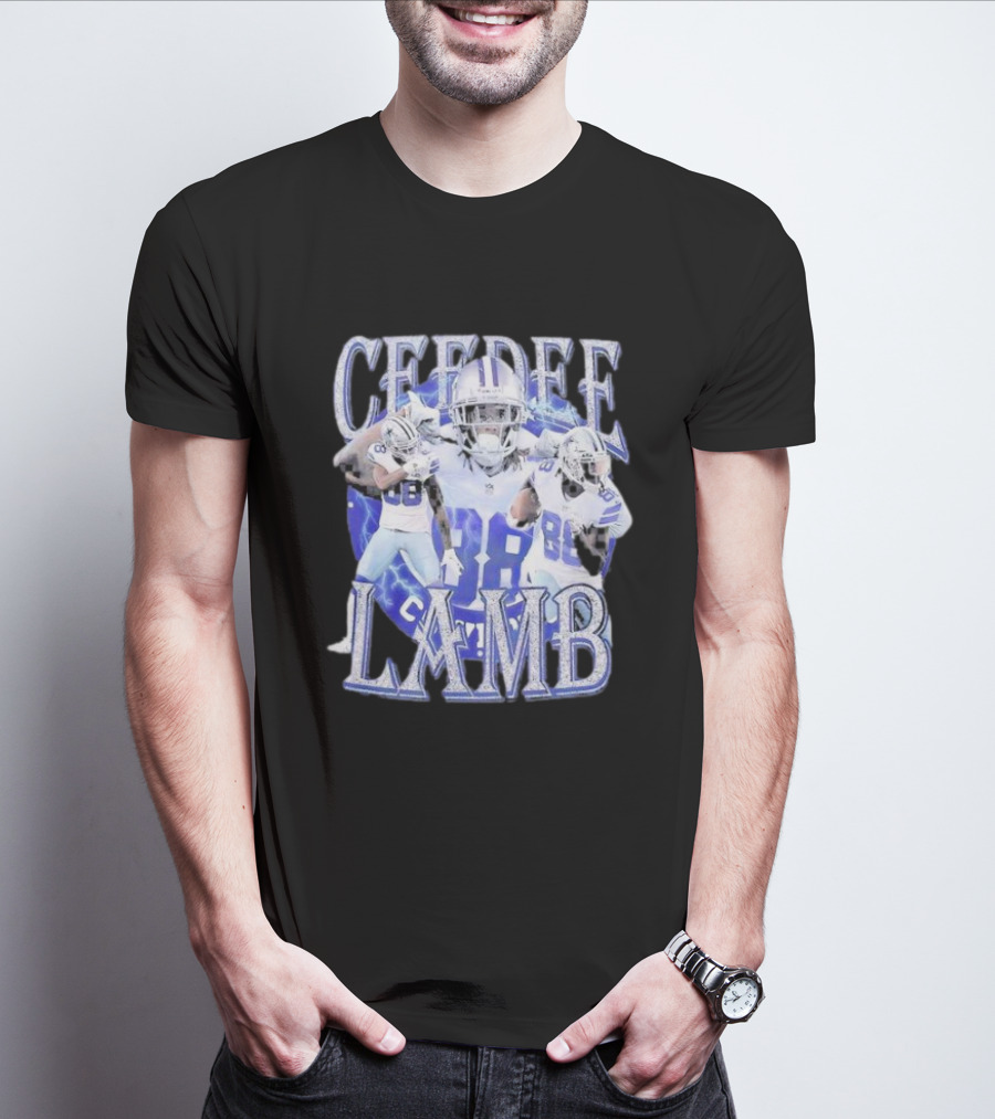 Ceedee Lamb Vintage 90s Retro Football Star Graphics T-Shirt