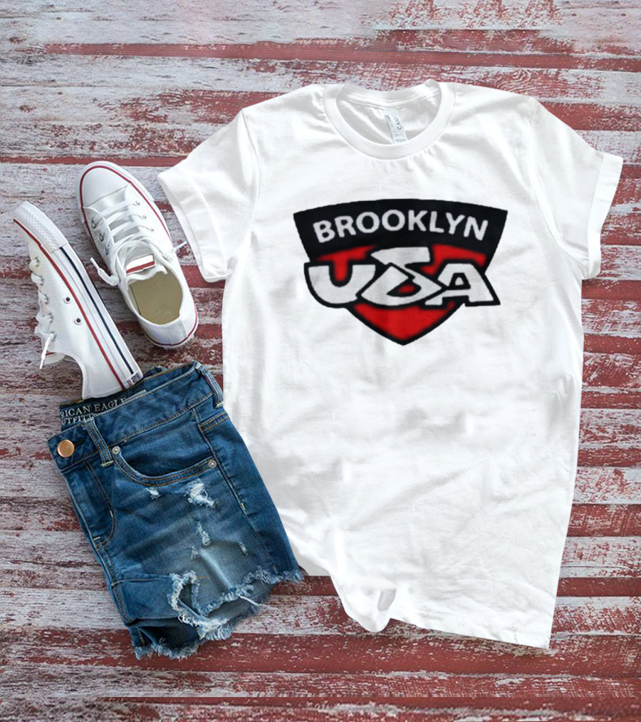Brooklyn USA Red Black Shield Emblem T-Shirt