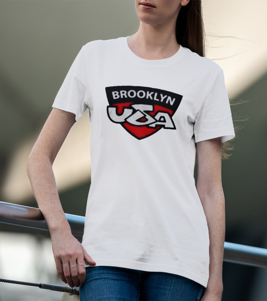 Brooklyn USA Red Black Shield Emblem T-Shirt