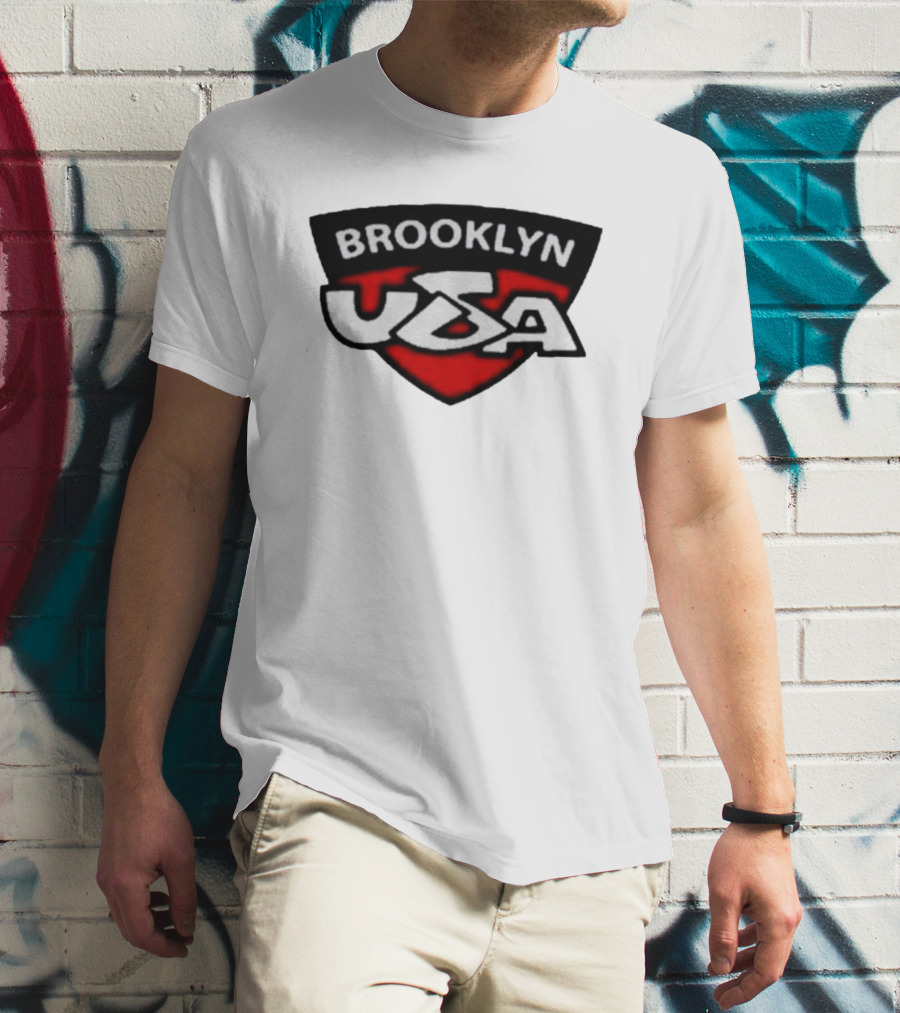 Brooklyn USA Red Black Shield Emblem T-Shirt